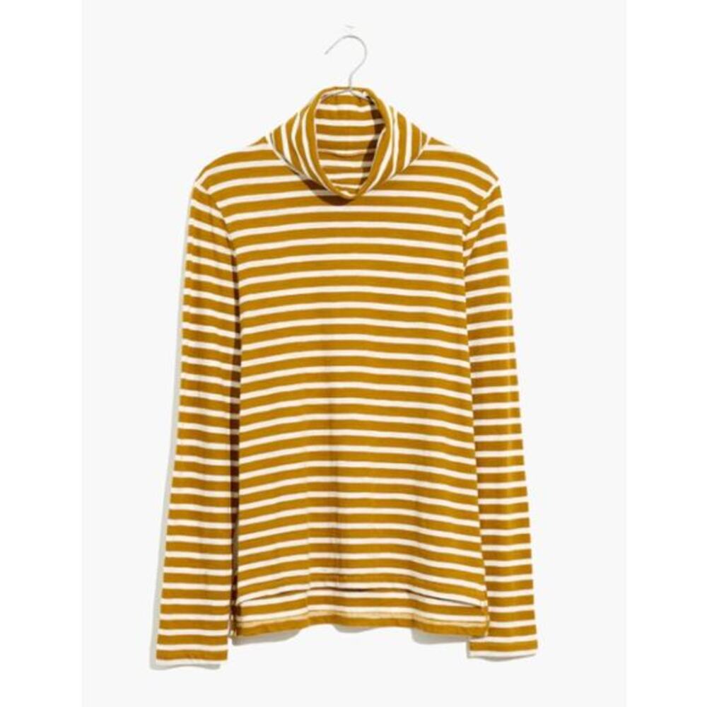 Madewell‎ Whisper Cotton Turtleneck in Helene Stripe